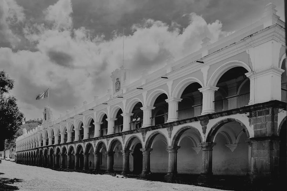 Parque Central neighborhood in Antigua, Guatemala