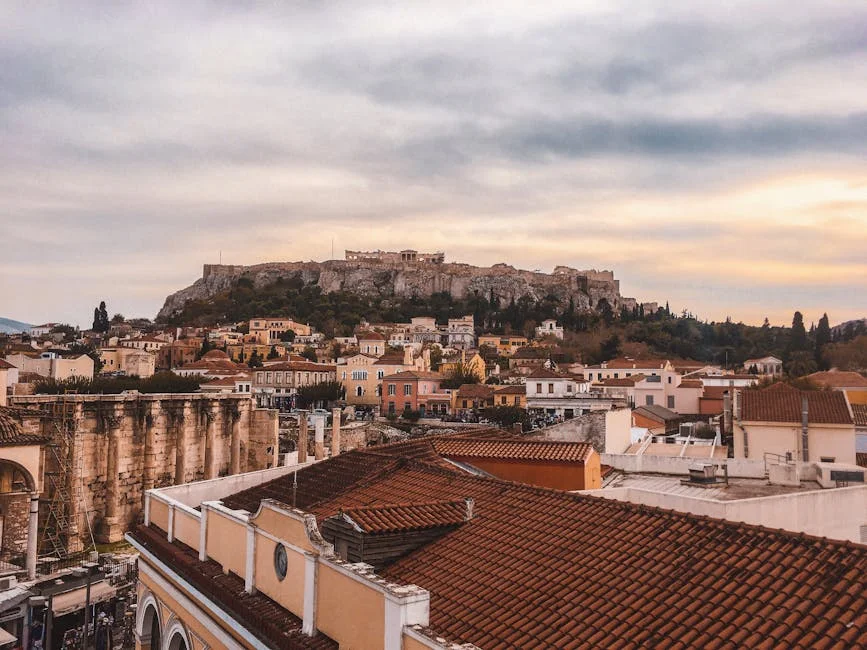 Plaka neighborhood in Athens, Greece