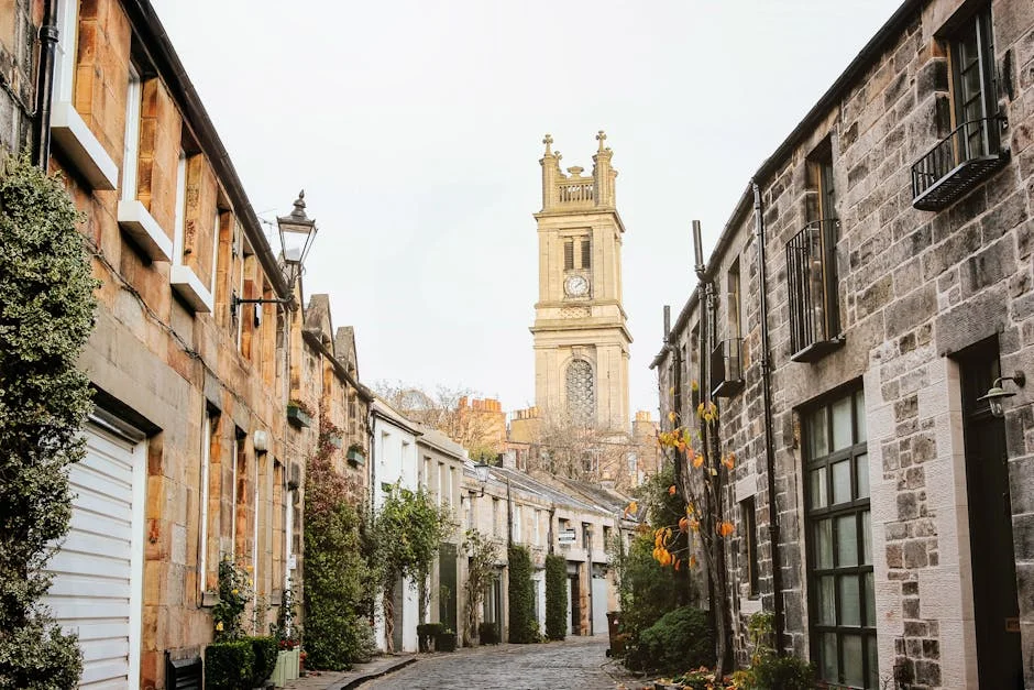 Stockbridge neighborhood in Edinburgh