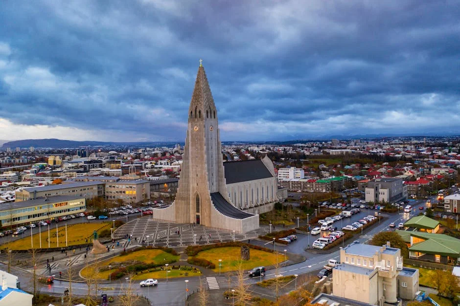 Laugardalur and East Reykjavík neighborhood in Iceland