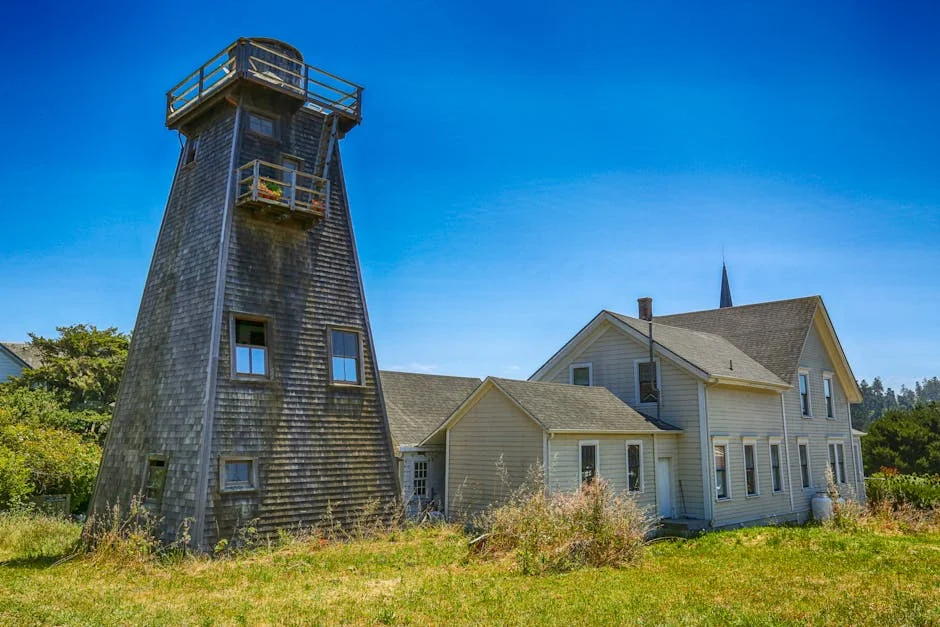 Mendocino Village neighborhood in Mendocino, California