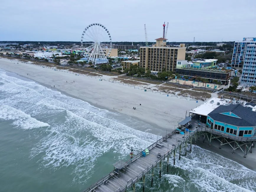 Myrtle Beach Boardwalk and The Strip neighborhood in Myrtle Beach