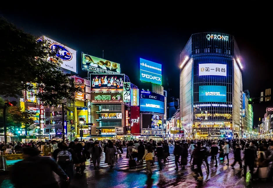 Shibuya Crossing and Center-gai neighborhood in Shibuya