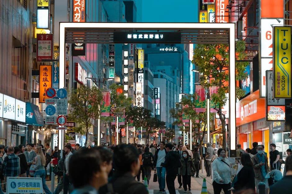 Shinjuku neighborhood in Tokyo